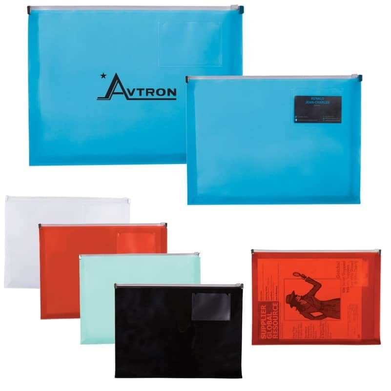 Zip Closure Envelope w Business Card Slot - Promotional Products